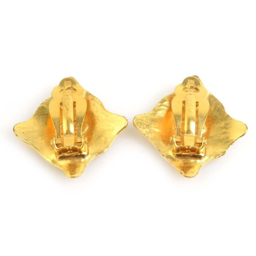 CHANEL Gold Logo Earrings - Picture 5 of 8